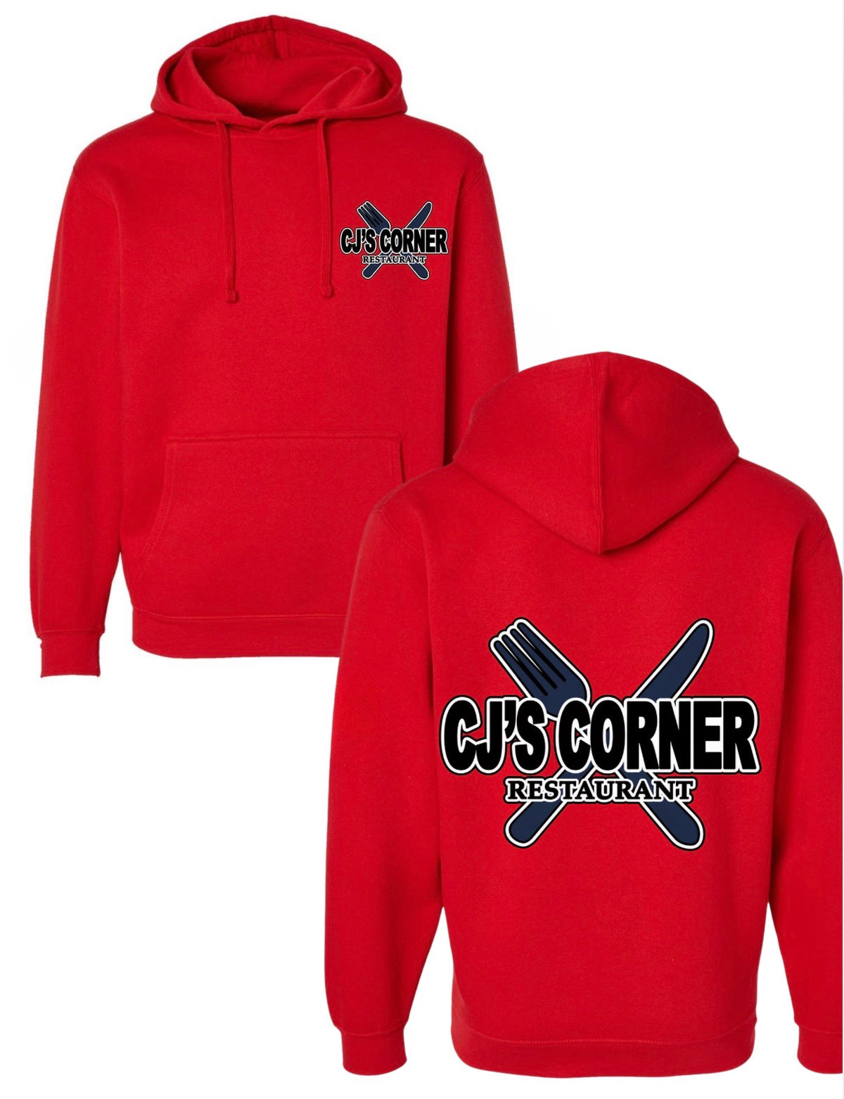 CJ’S CORNER logo hoodies