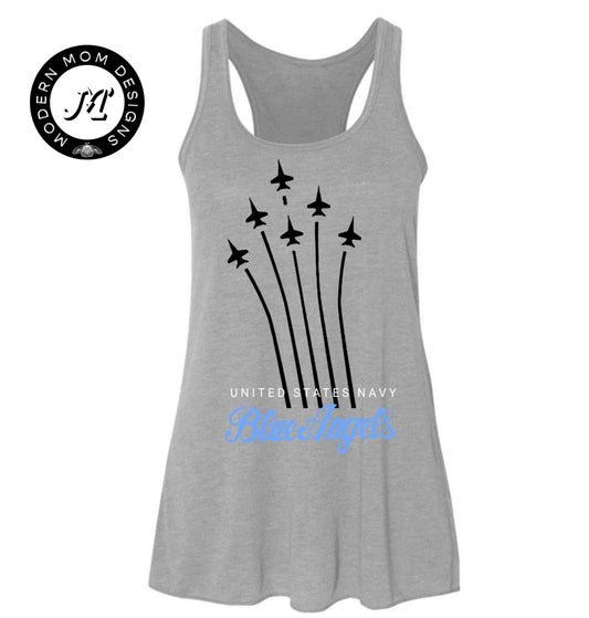 Blue angels women’s flowy fit racerback tank top
