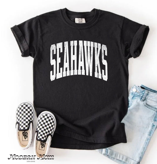Hawks white print (NEWBORN-youth XL)