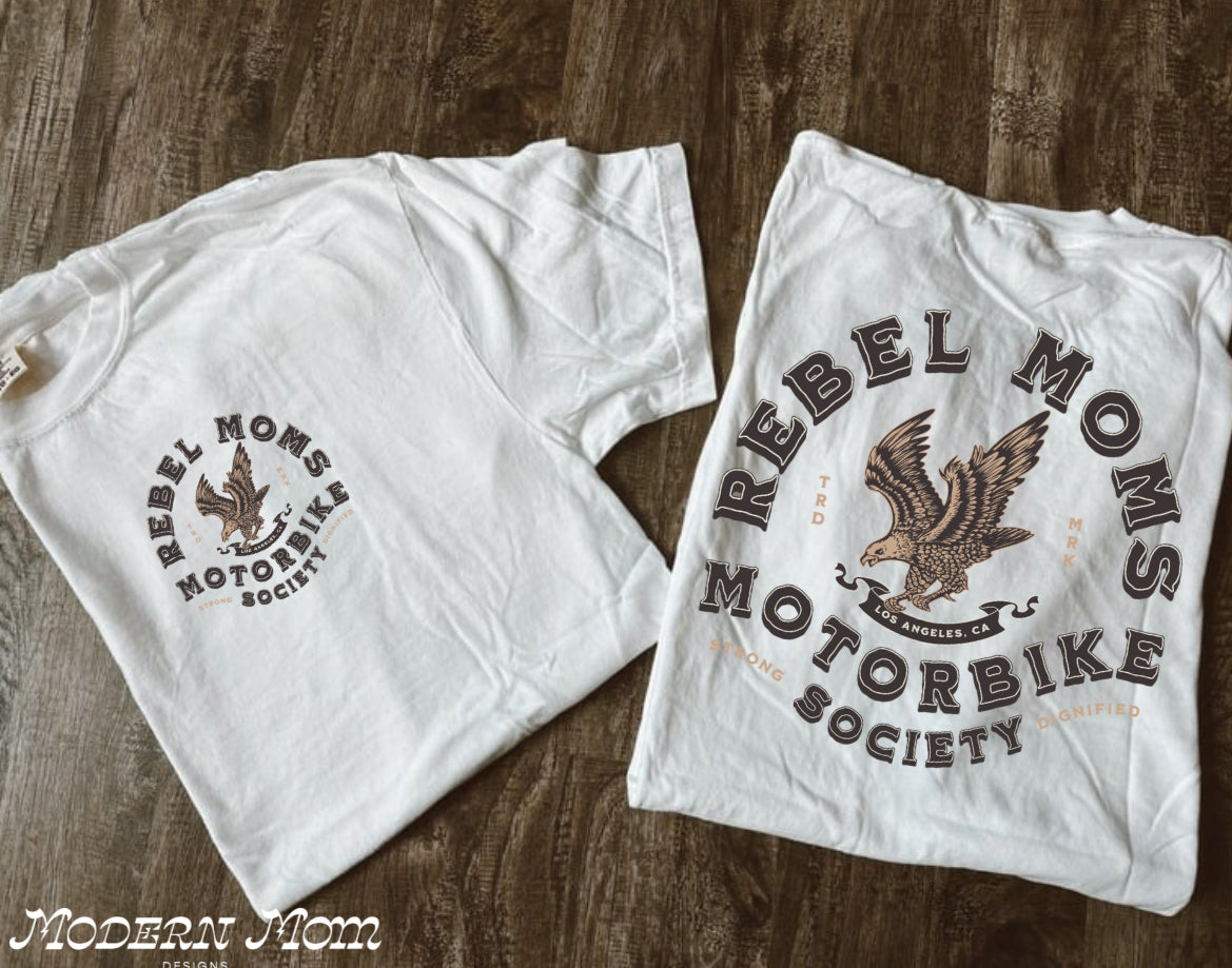 Rebel moms-white(tee, crewneck or hoodie )