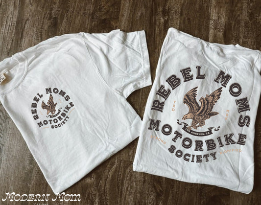 Rebel moms-white(tee, crewneck or hoodie )