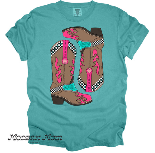 Turquoise boots