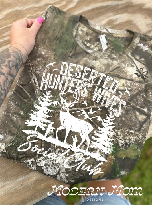 Deserted Hunter wives social club REALTREE camo (short or long sleeve)