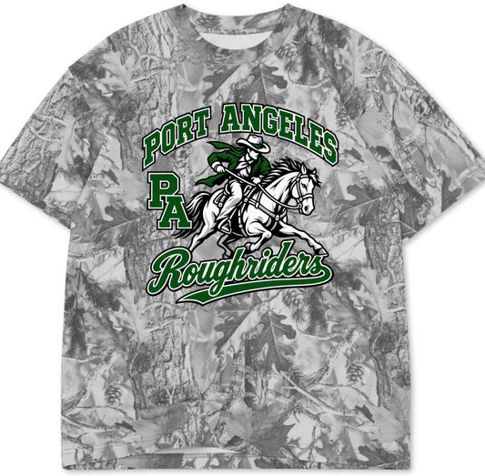 PA Roughriders boxy premium grey camo tee (youth XS-Adult 4XL)