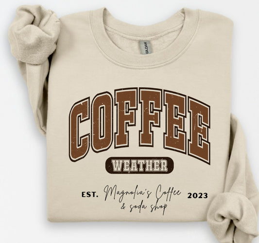 Magnolia’s coffee & soda shop COFFEE WEATHER crewneck