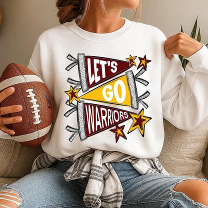 Let’s go! School mascot. note: name, mascot & school colors (tee, crewneck or hoodie)