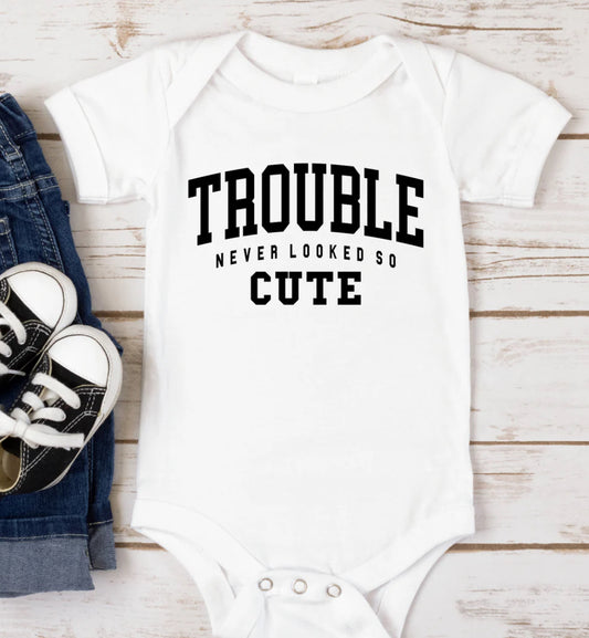 Trouble never looked so cute onesie