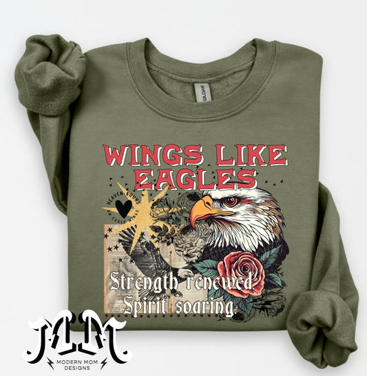 Wings like eagles Crewneck