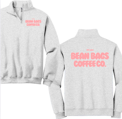 Bean Bags Coffee Co. bubble print quarter zip