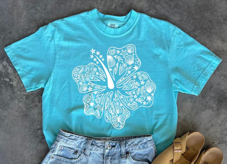 Hibiscus (tee shirt, crewneck or hoodie)