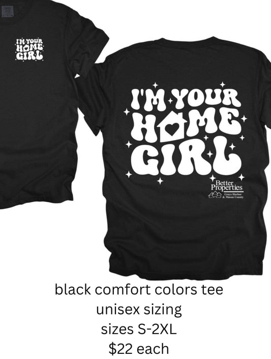 Better properties GH & Mason HOME GIRL black tee