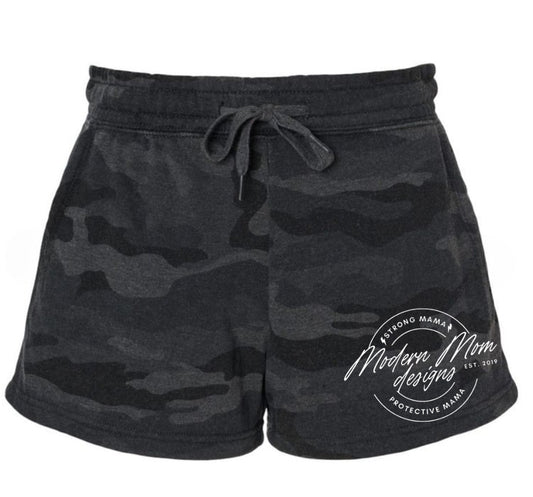 Summer nights logo lounge shorts black camo