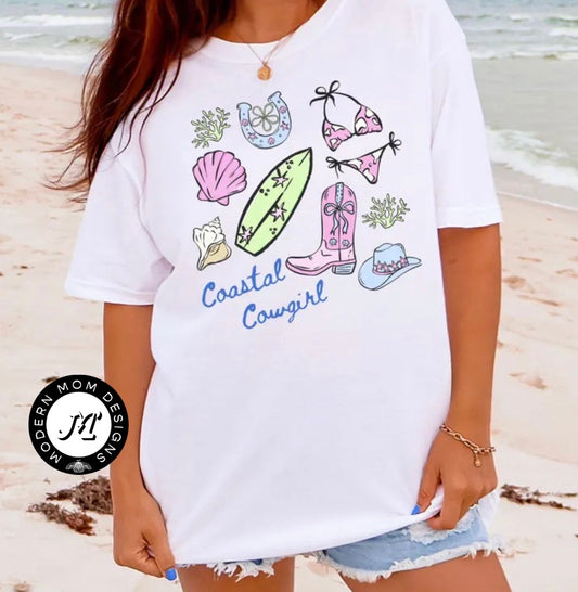 Coastal cowgirl collage (tank top, tee shirt, crewneck or hoodie)