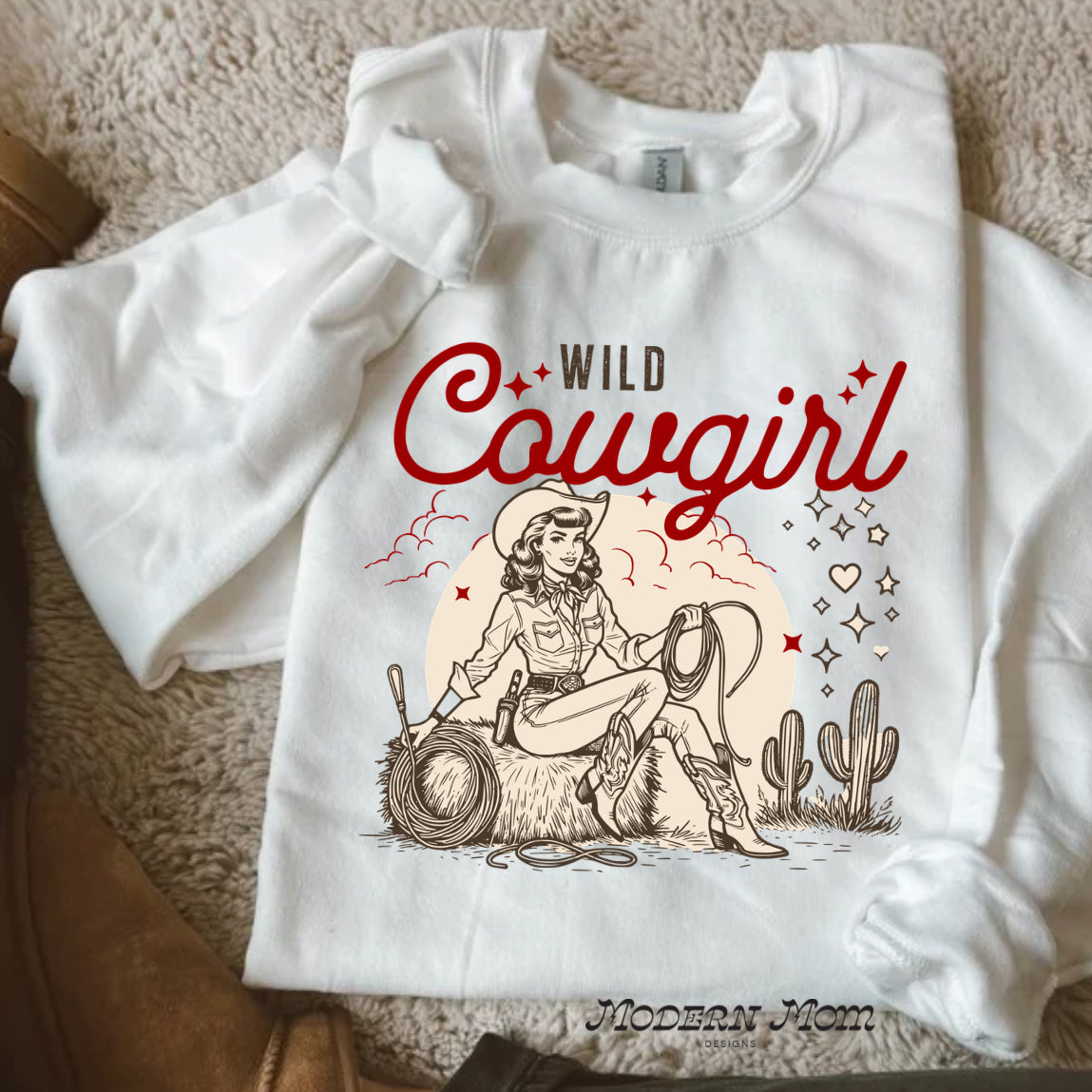 Wild cowgirl crewneck