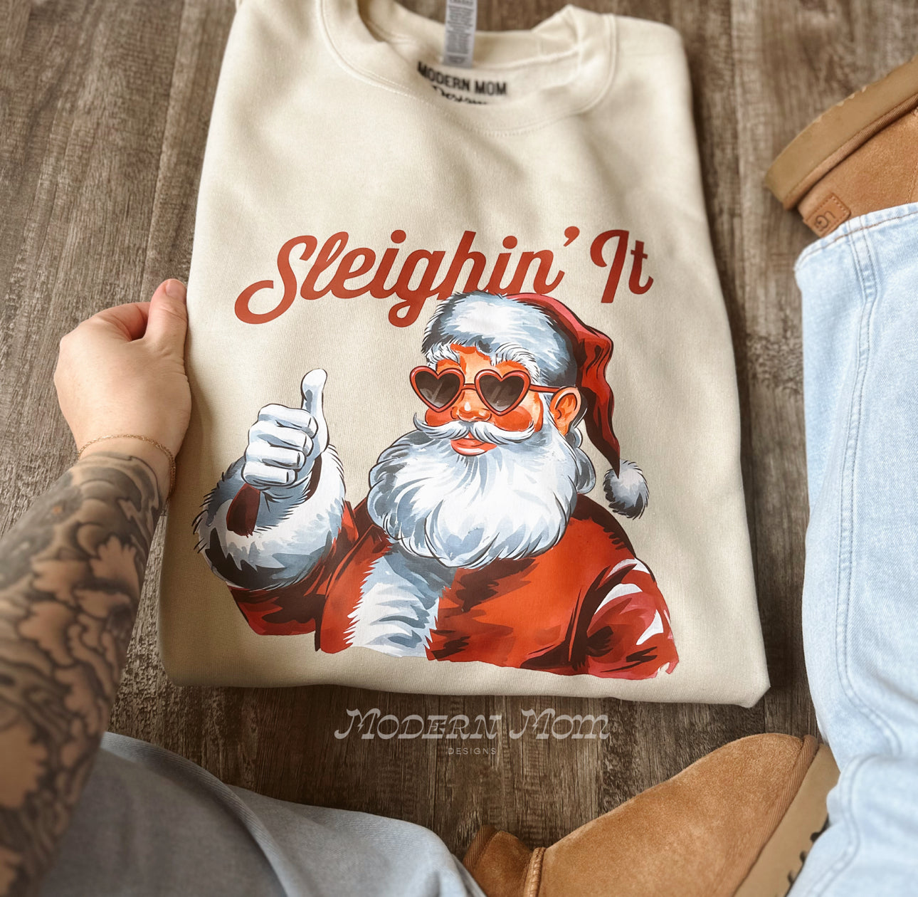 Sleighin’ it crewneck