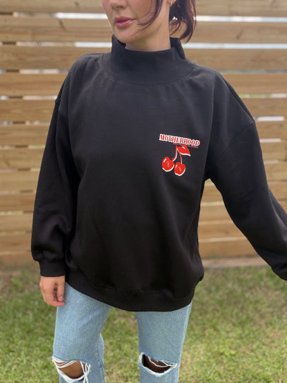 Motherhood mock neck crewneck