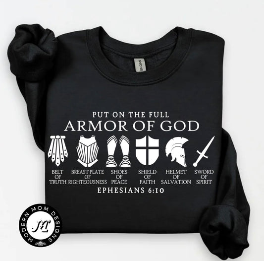 Put on the full armor of god crewneck