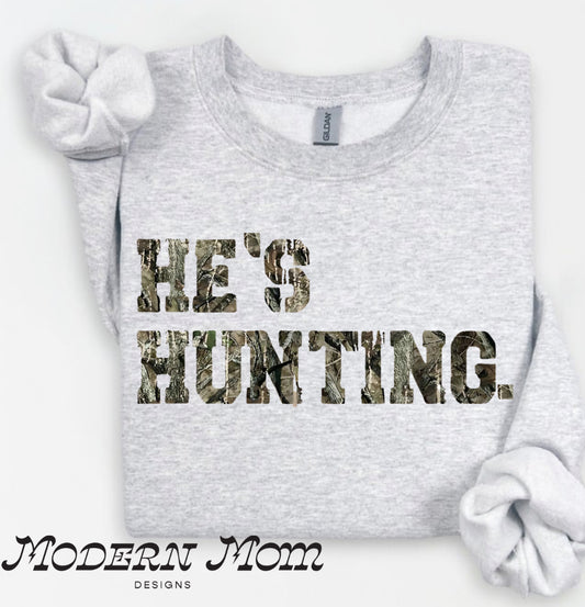 He’s hunting (camo)