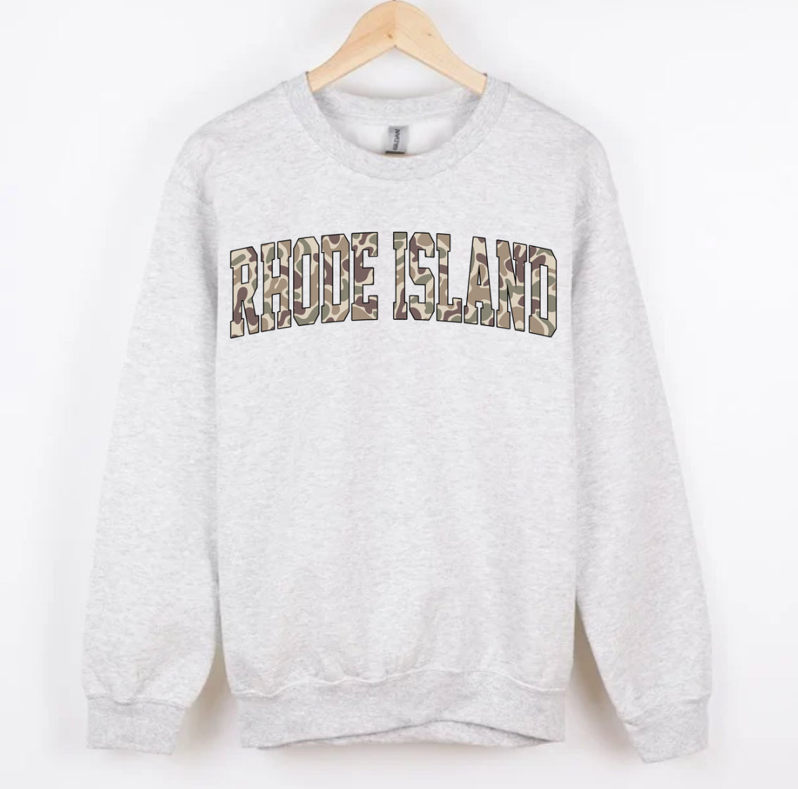 RHODE ISLAND duck camo CREWNECK
