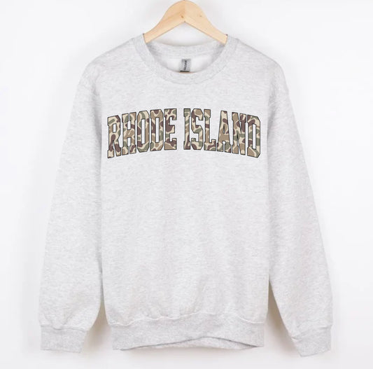 RHODE ISLAND duck camo CREWNECK