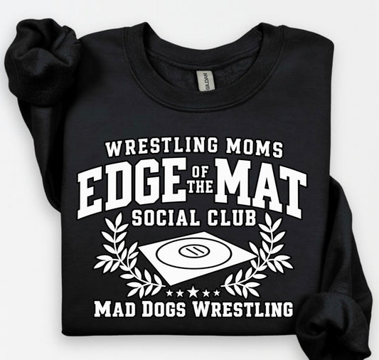 Wrestling mom edge of the mat social club-adult (multiple options)