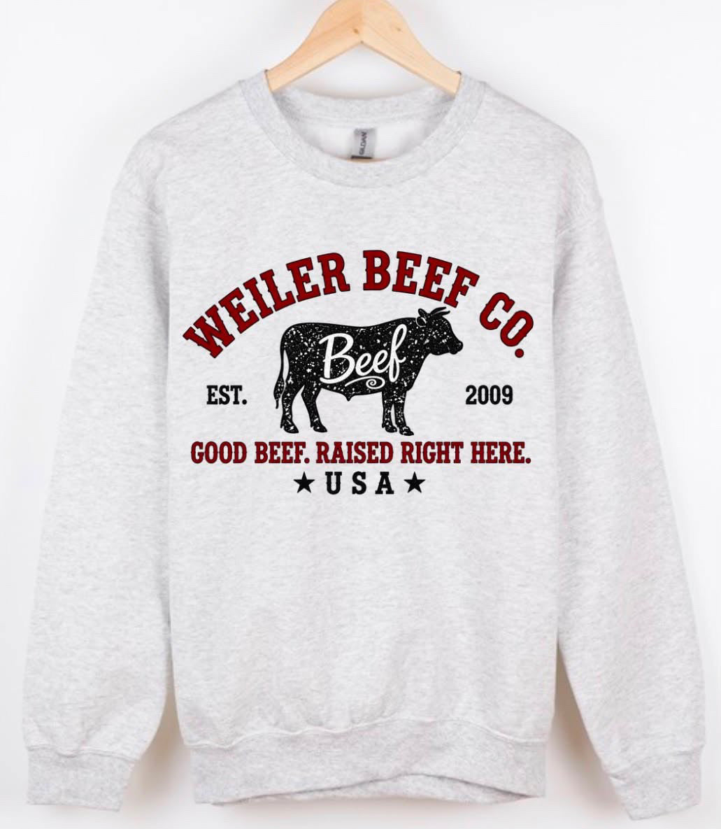 Weiler Beef ash grey crewneck
