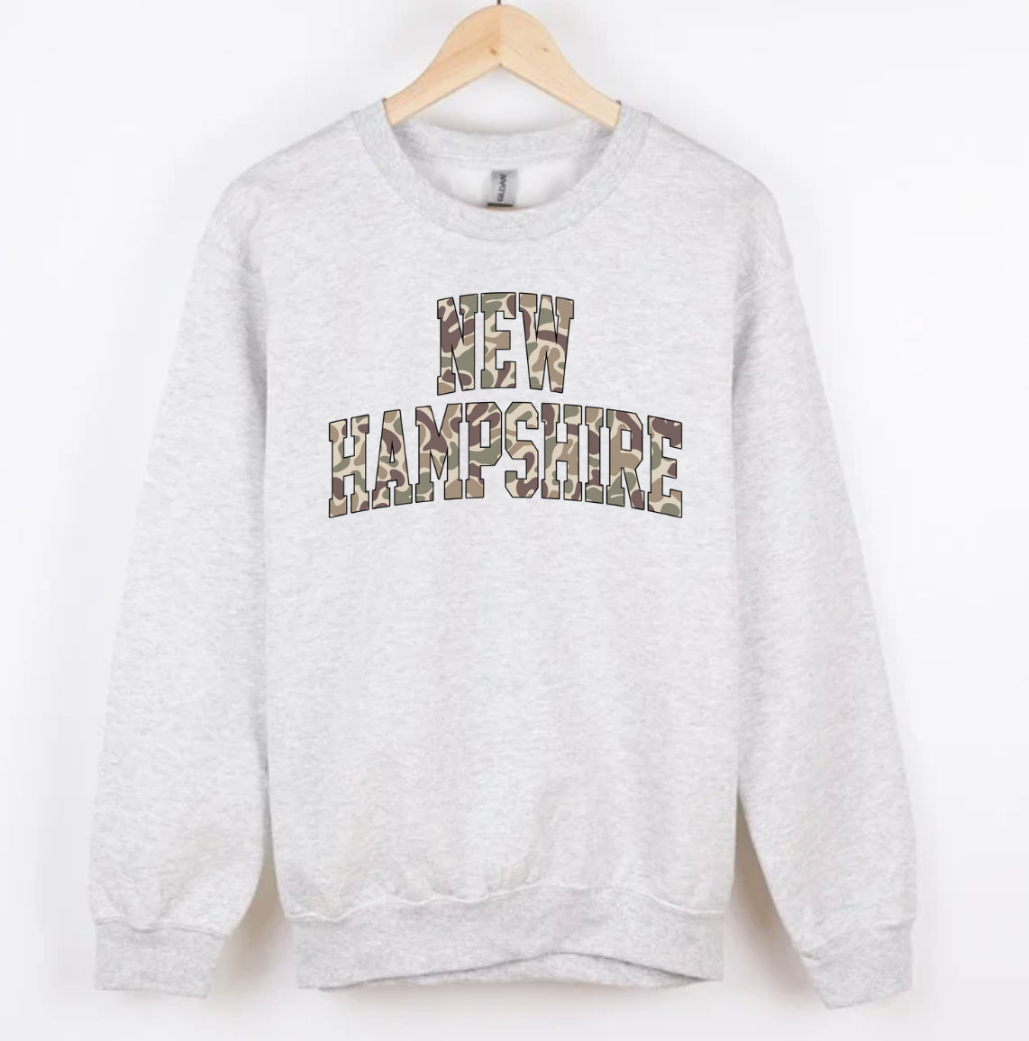 NEW HAMPSHIRE duck camo CREWNECK