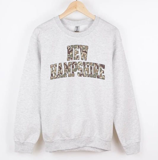 NEW HAMPSHIRE duck camo CREWNECK