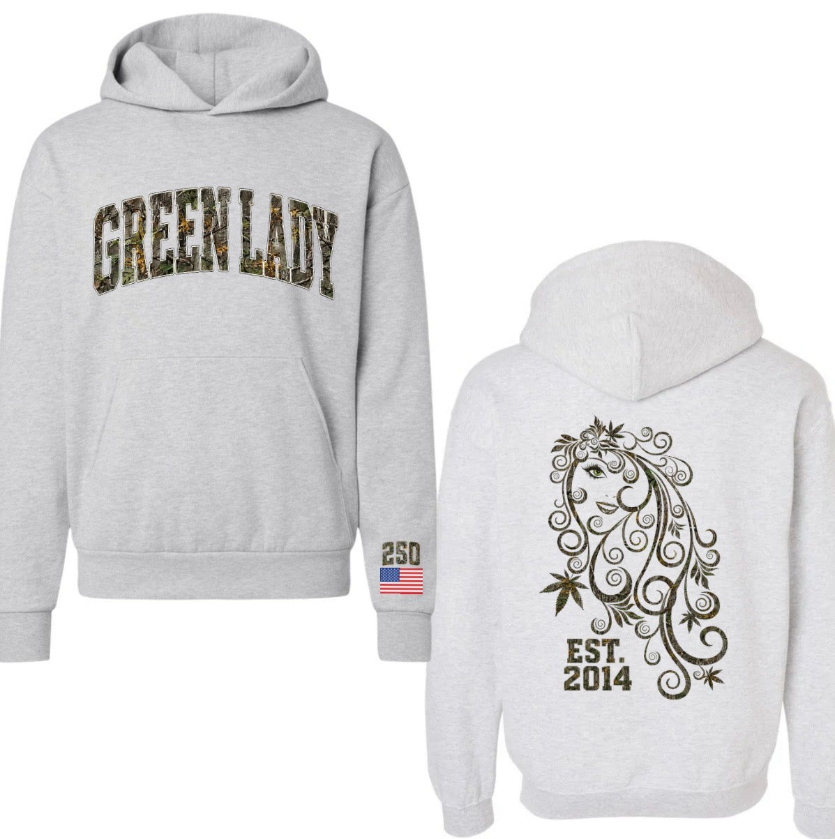 Green lady camo hoodie