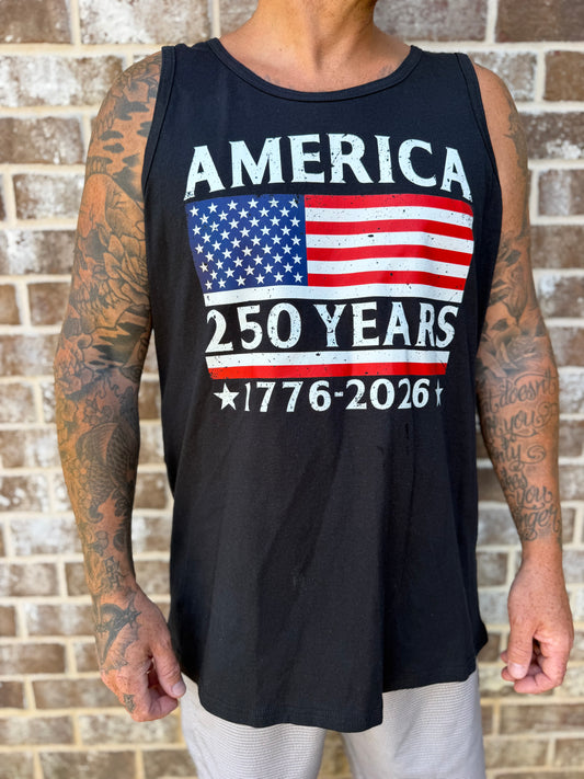 America 250 years (tank, tee or hoodie)