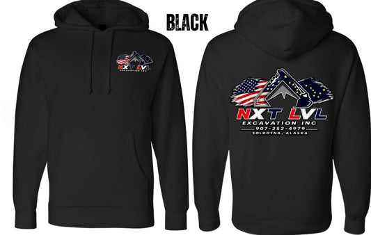 NXT LVL BLACK FLAG LOGO HOODIE