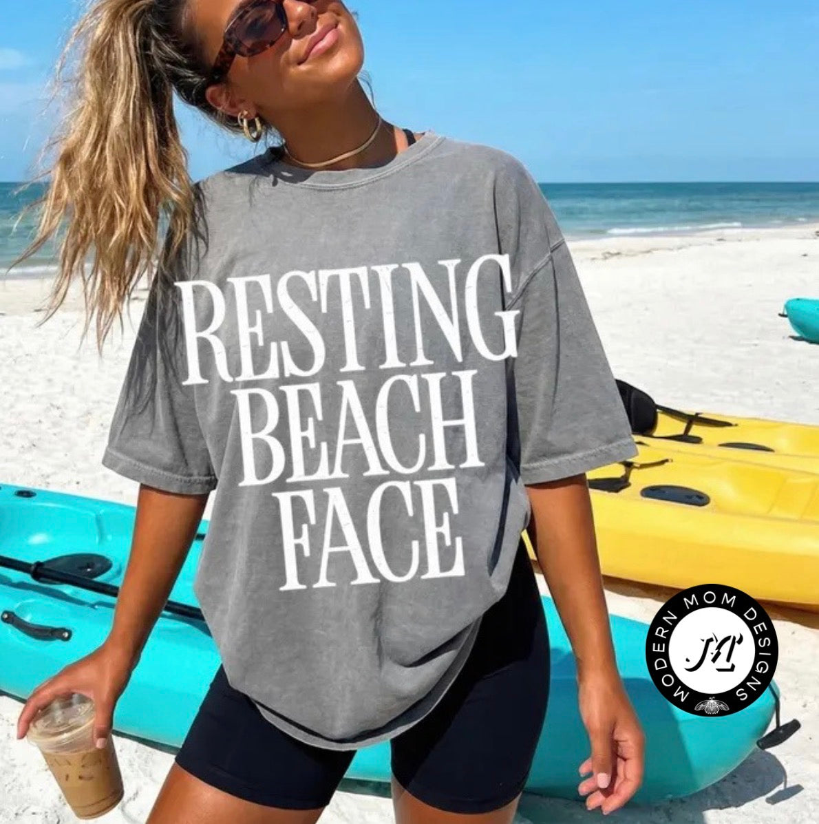 Resting beach face (tee shirt, crewneck or hoodie)