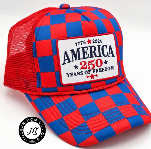 America checkered snap back