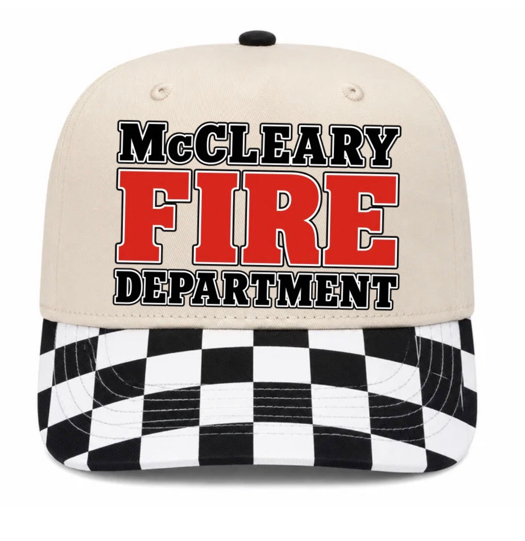 McCleary Fire dept. checkered hat