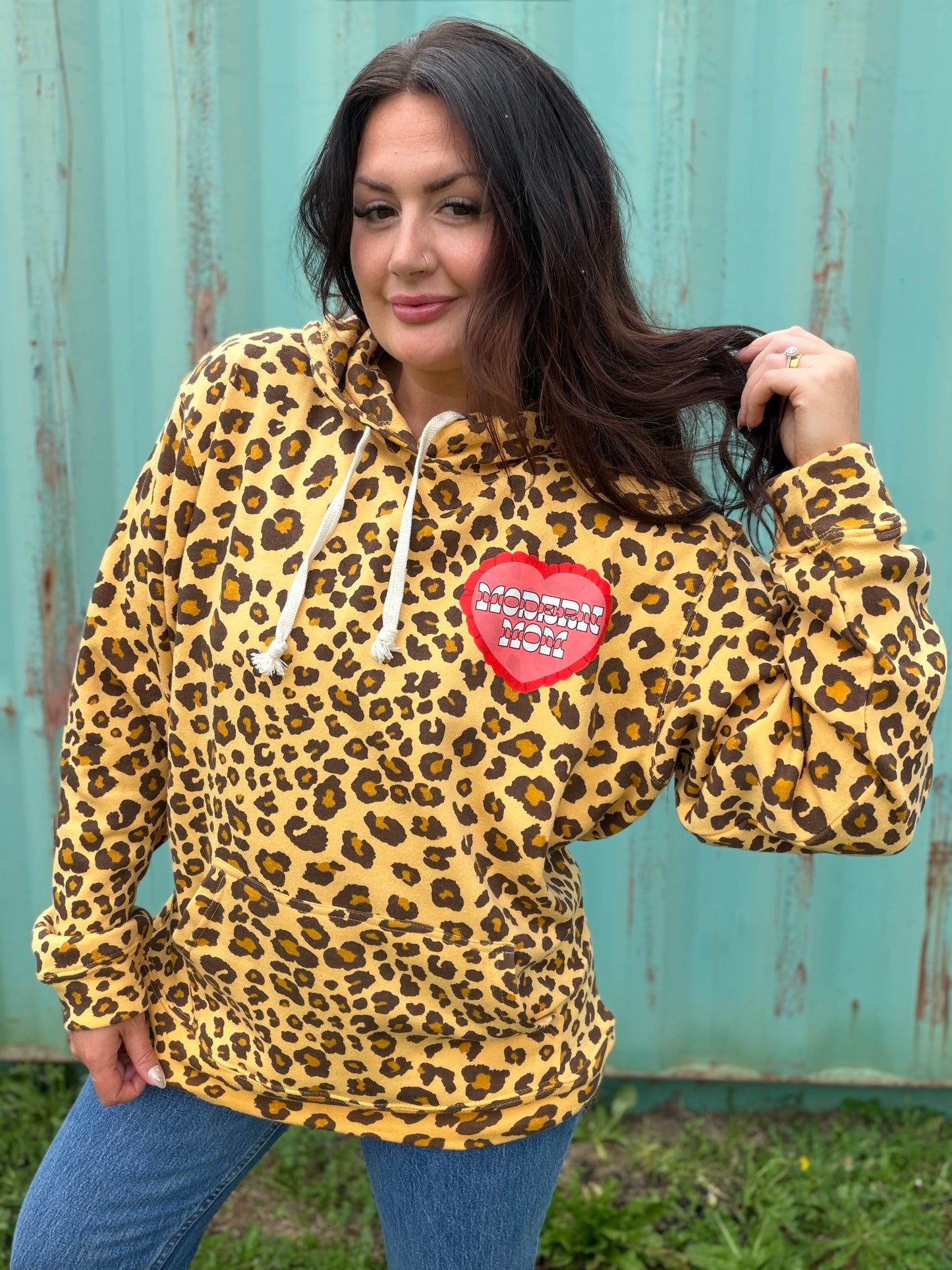 Leopard modern mom hoodie