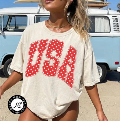 USA polka dots (tee shirt, crewneck or hoodie)