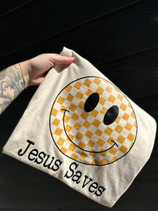 Jesus saves smiley-tee, crewneck or hoodie