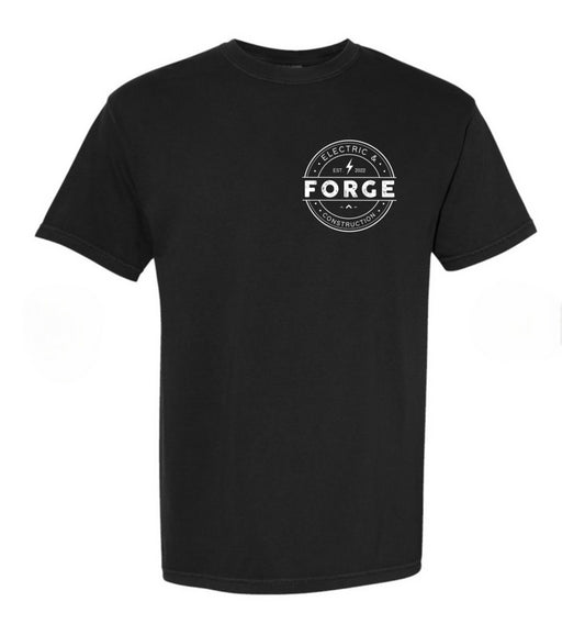Forge electric tee shirt (updated logo with phone number)
