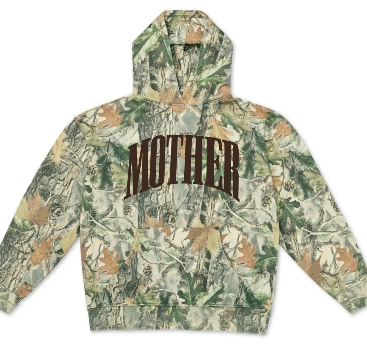 MOTHER PUFF PRINT-premium wood camo hoodie