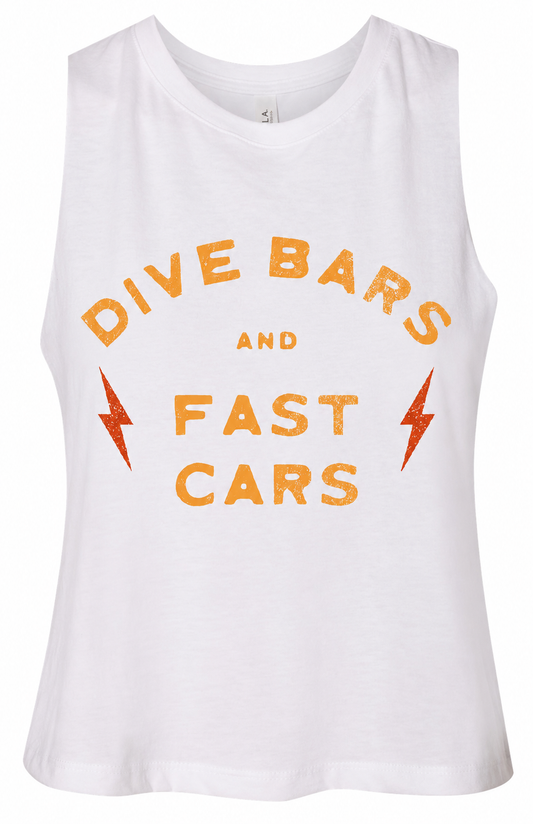 Dive bars and fast cars tank (multiple styles available)