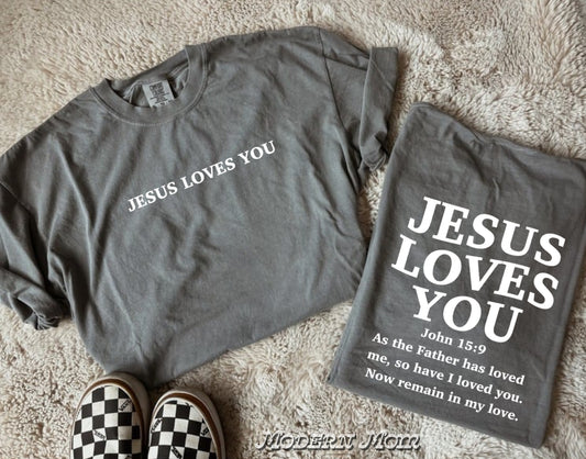 Jesus loves you grey & white(tee, crewneck & hoodie)