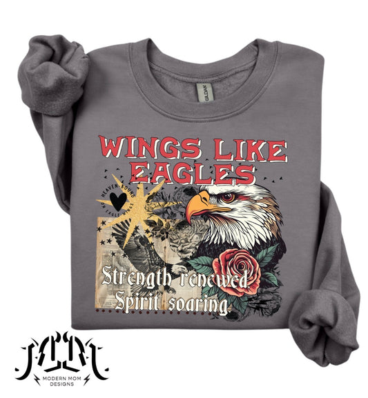 Wings like eagles (tee, crewneck or hoodie)