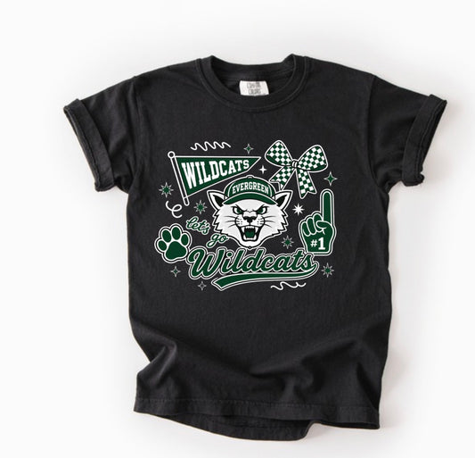 EVERGREEN wildcats collage (toddler-youth XL)