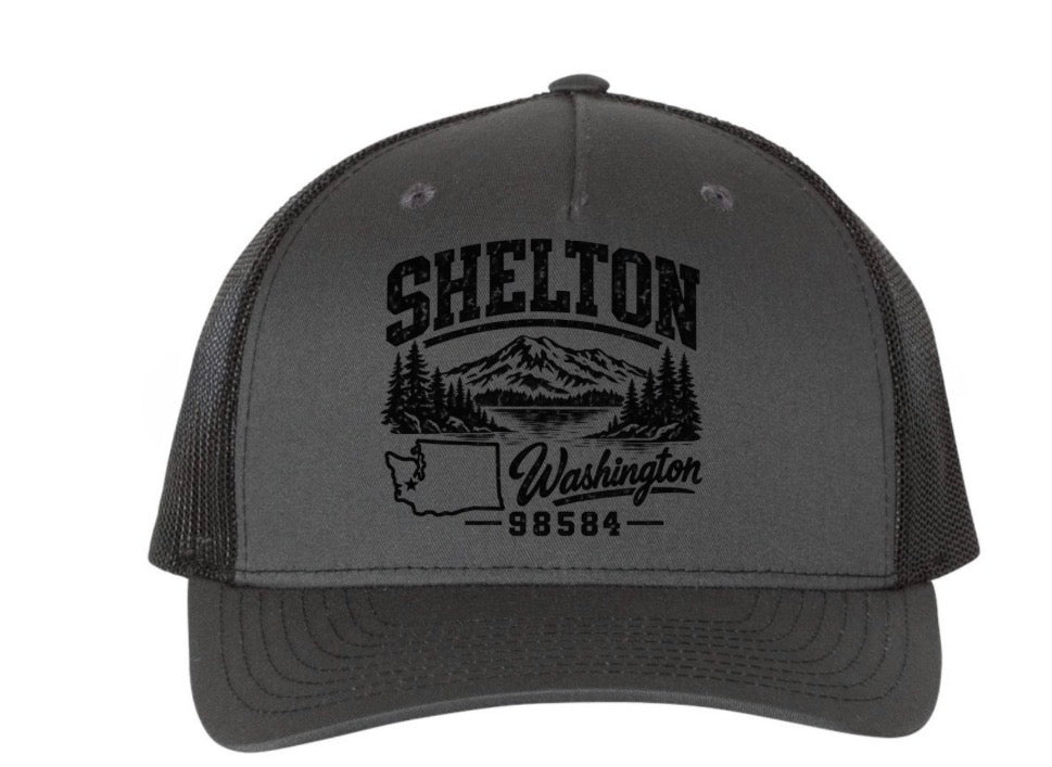 Shelton WA PNW 5 panel  hat (screen print)