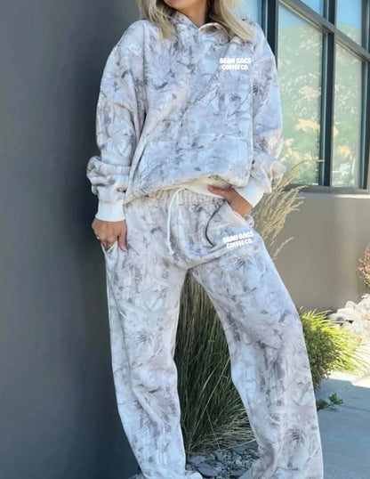 Bean Bags Coffee Co. exclusive camo sweats (puff print white)