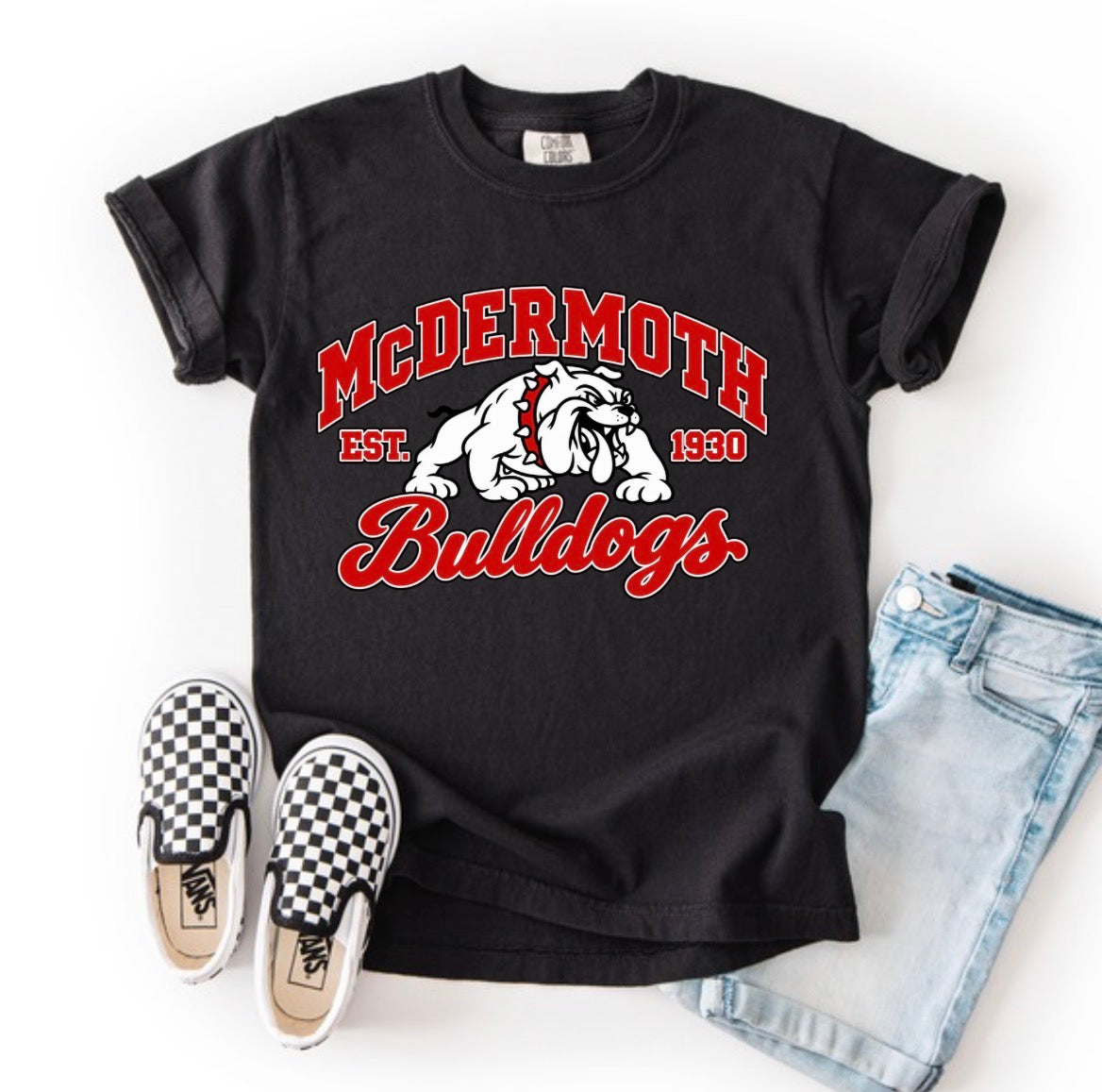 Mcdermoth Bulldogs YOUTH (tee shirt, crewneck or hoodie)