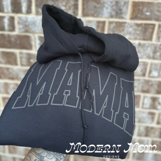 PUFF PRINT MAMA HOODIE (choose your color on the color chart)