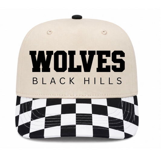 Wolves Black Hills checkered hat (screen print)