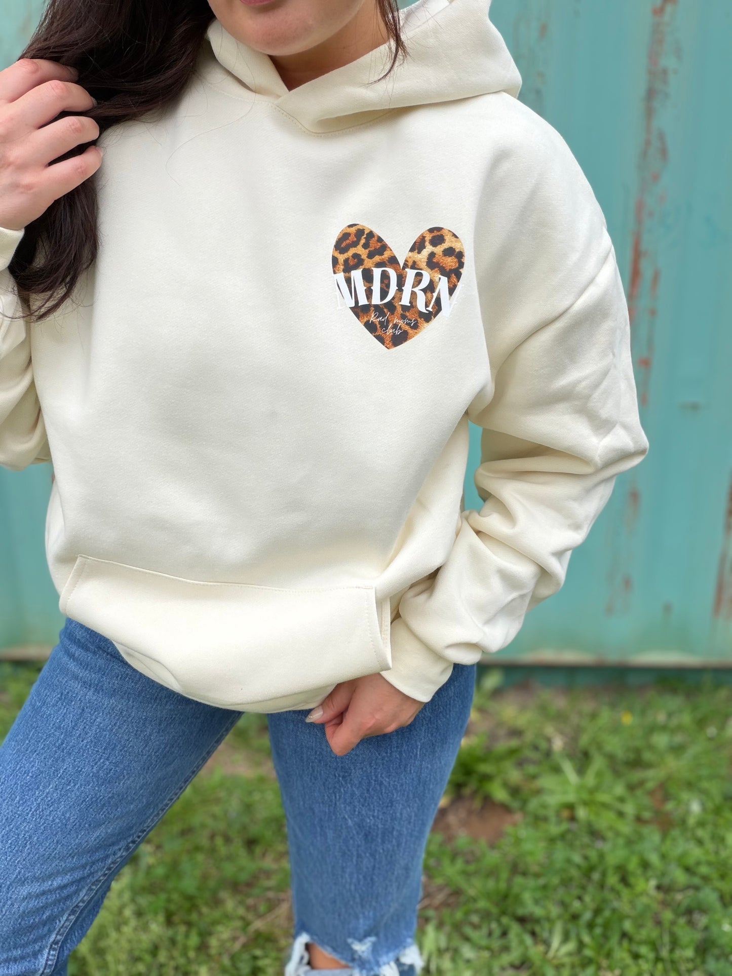 MDRN: Rad moms club leopard hoodie