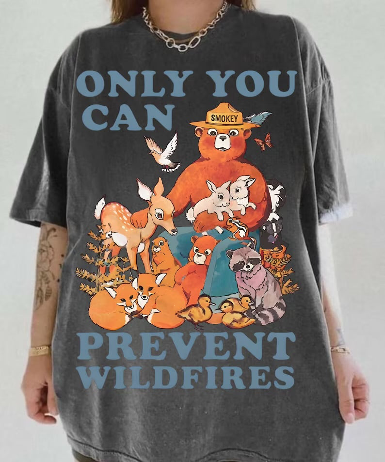 Only you can prevent wildfires (tee, crewneck, or hoodie)
